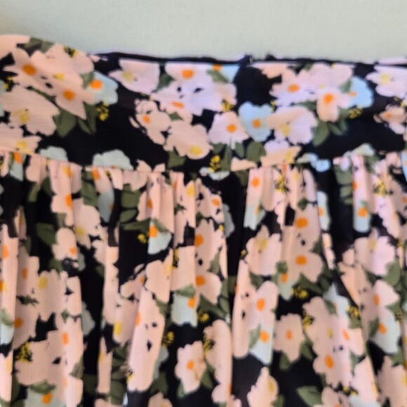 J. Crew Women's Plus Size 16 Floral Chiffon Maxi Skirt with Pockets EUC - Picture 3 of 4
